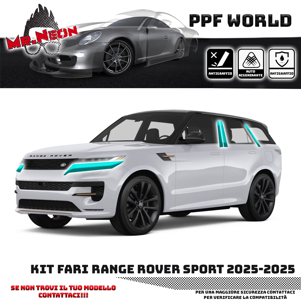 Kit Pellicola Protettiva Fari – Range Rover Sport (2024–2025)