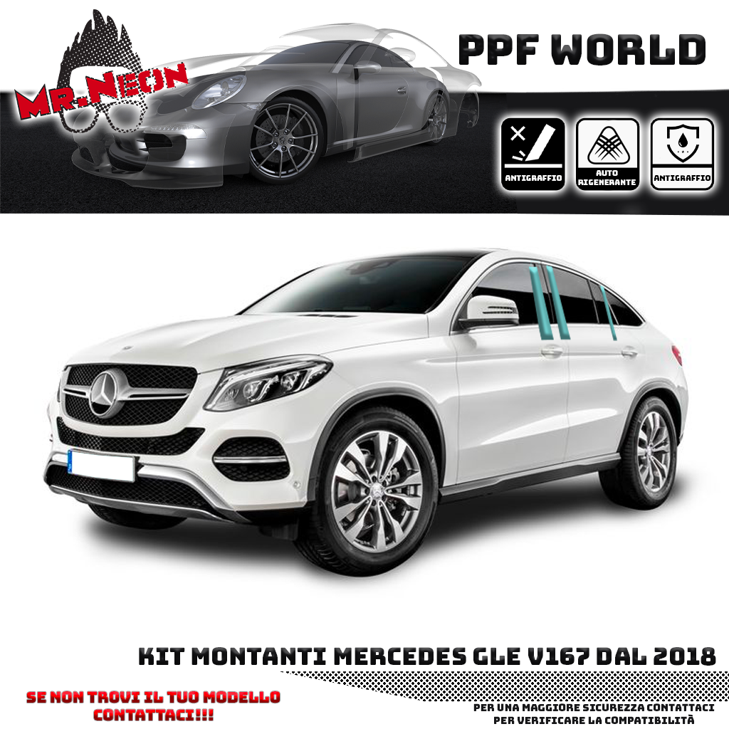 Kit Pellicola Protettiva Montanti – Mercedes GLE V167 (2018–2025)