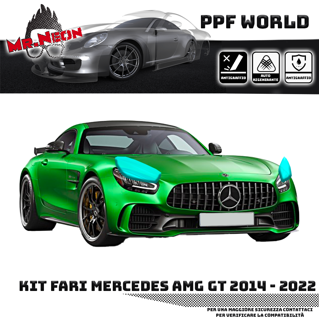 Kit Pellicola Protettiva Fari – Mercedes-AMG GT (2014–2022)