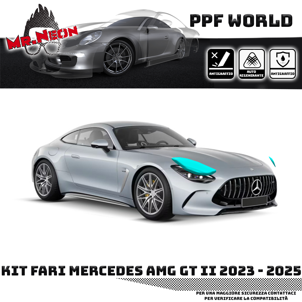 Kit Pellicola Protettiva Fari – Mercedes-AMG GT II (2023–2025)