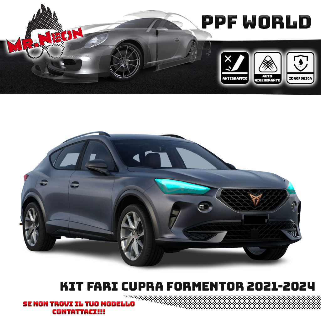 Kit PPF fari anteriori per Cupra Formentor – 2021–2024 – Pellicola protettiva trasparente