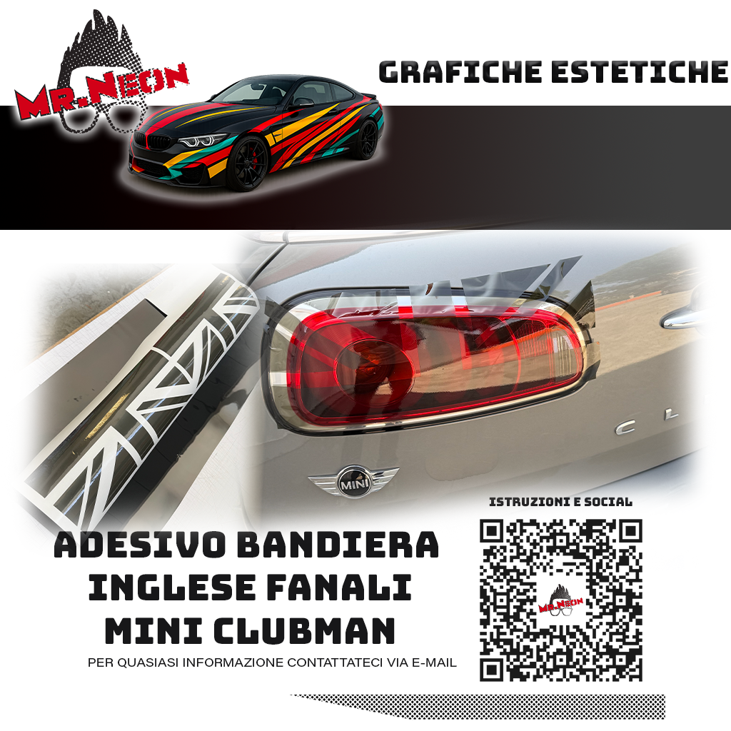 Adesivi Fanali MINI Clubman F54 2015-2025 – Union Jack Oscurati