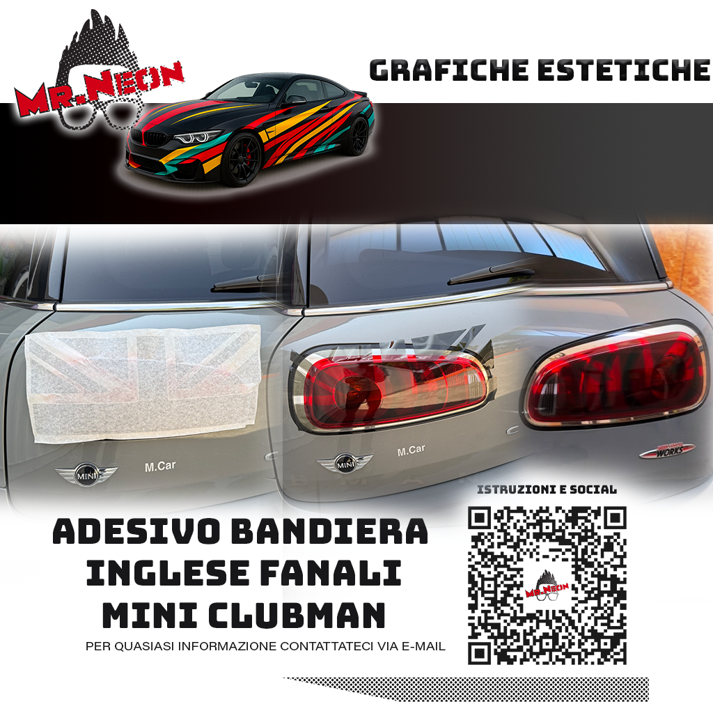 Adesivi Fanali MINI Clubman F54 2015-2025 – Union Jack Oscurati