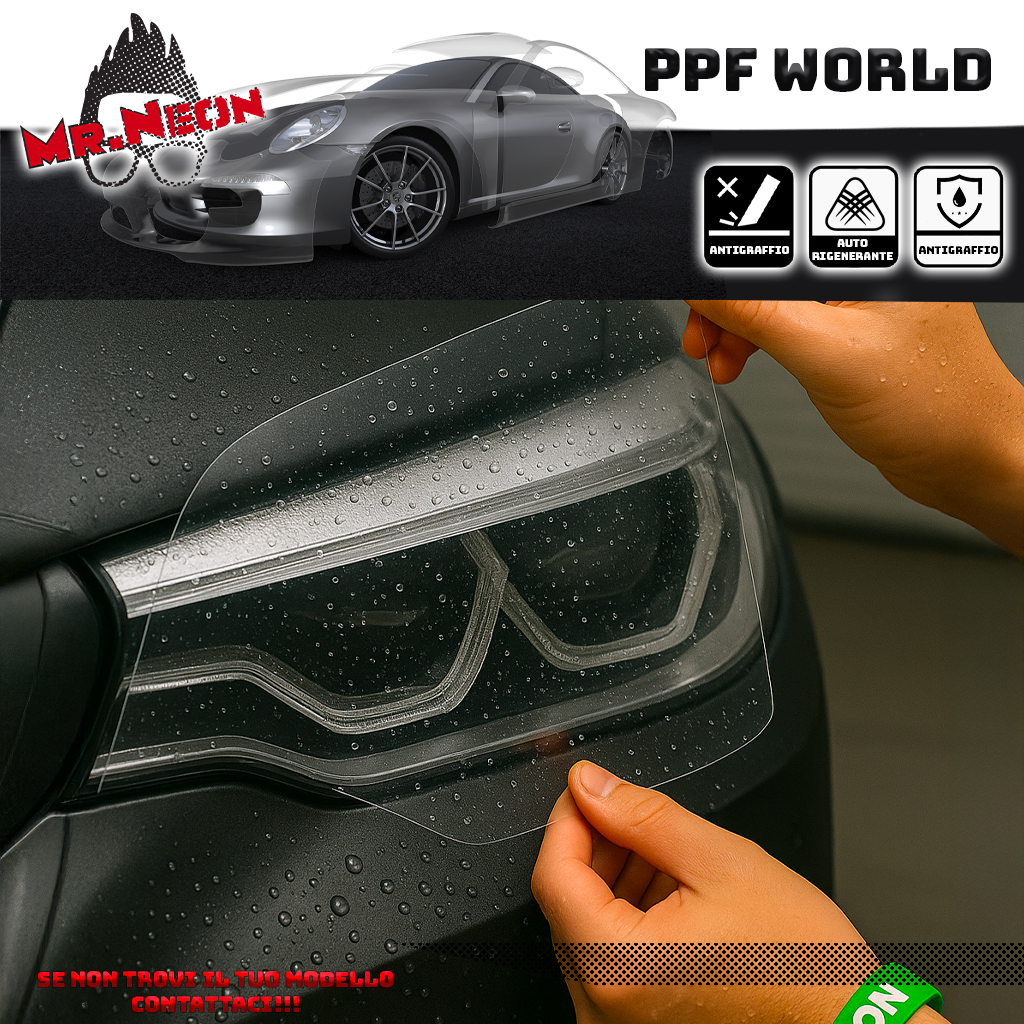 Kit Pellicola Protettiva Fari BMW X2 U10 2023-2025 – PPF Pretagliato