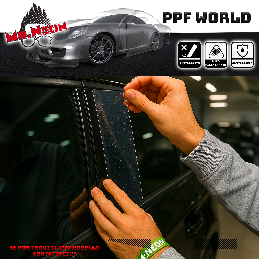 Kit Protezione Montanti Alfa Romeo Giulia 2016-2026 – PPF Trasparente Pretagliato