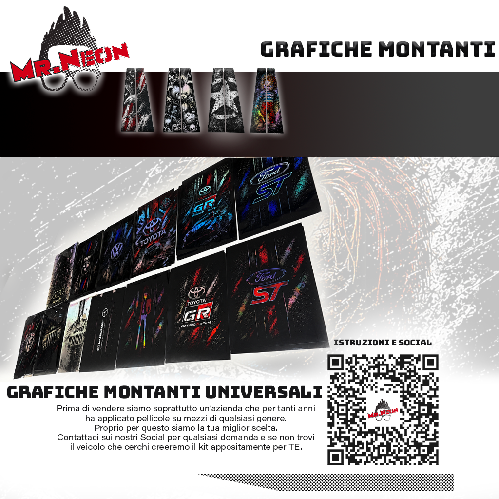 Kit Montanti Auto Gentleman Heist – Anime Style Adesivi Grafici Laterali