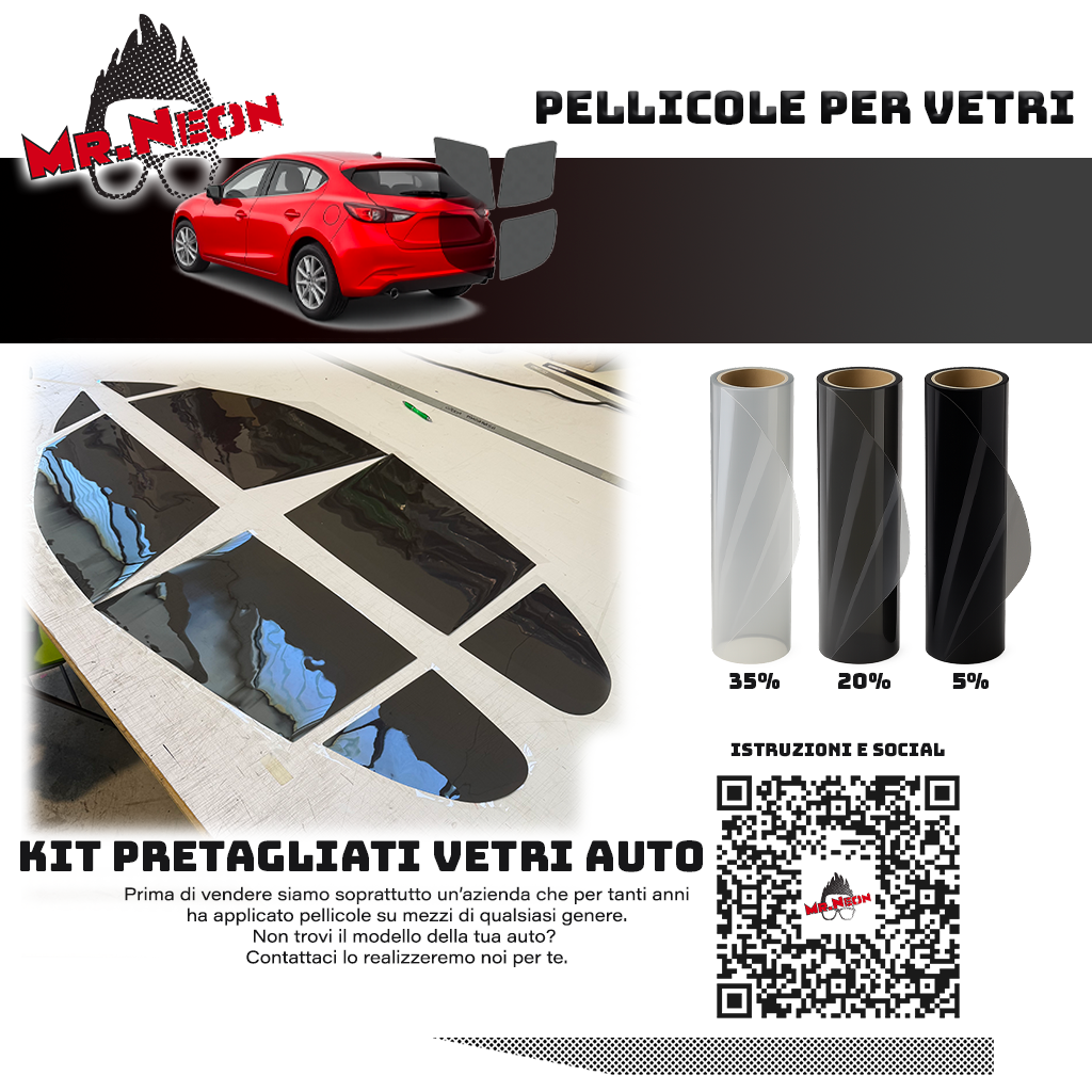 Kit pellicola oscurante posteriore pretagliato per Audi Q5 2018-2024