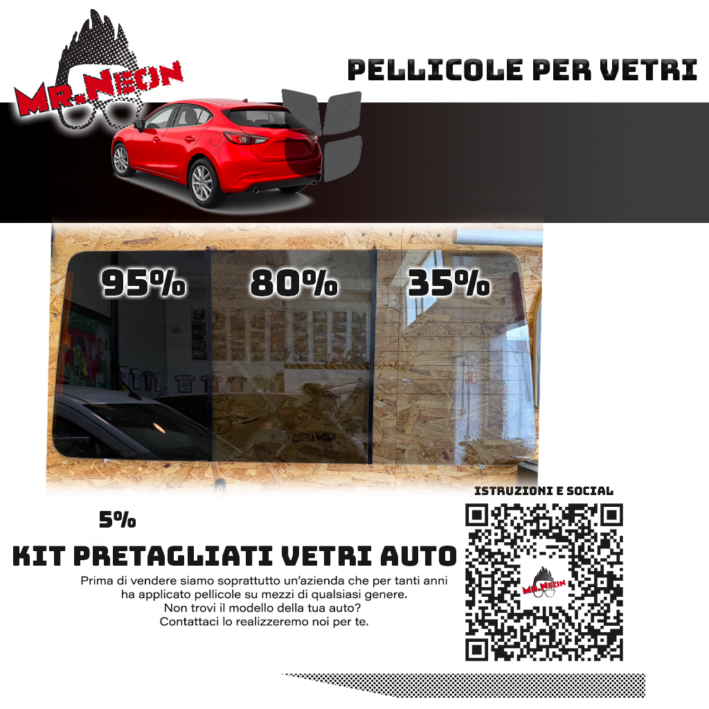 Kit pellicola oscurante posteriore pretagliato per Audi Q5 2018-2024