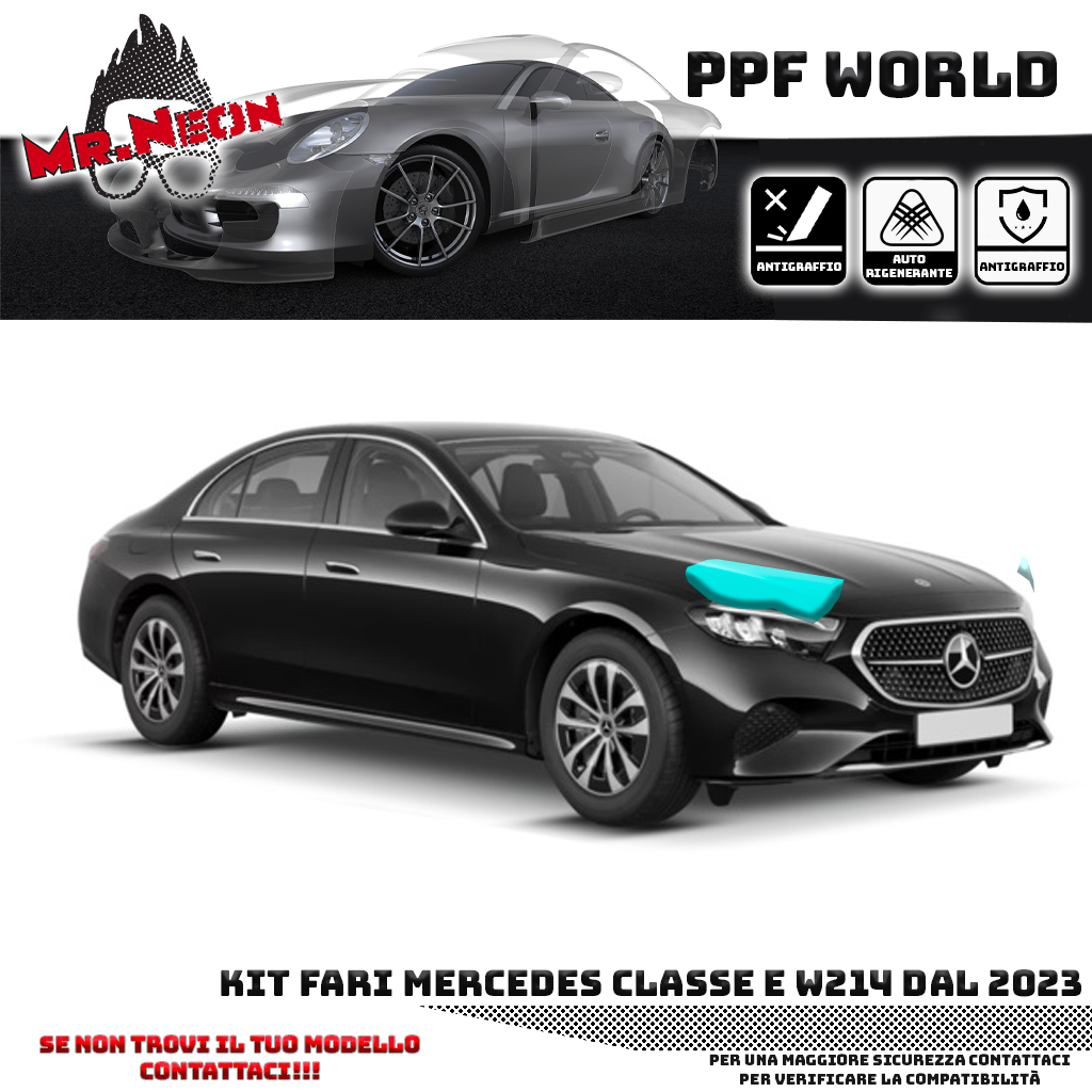 Kit Pellicola Protettiva Fari – Mercedes Classe E W214 (2023–2025)