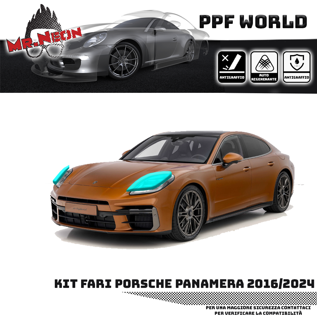 Kit pellicole protettive fari Porsche Panamera dal 2016 al 2024