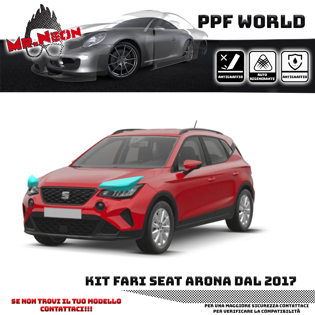 Kit Pellicola Protettiva Fari Seat Arona 2022 - 2025