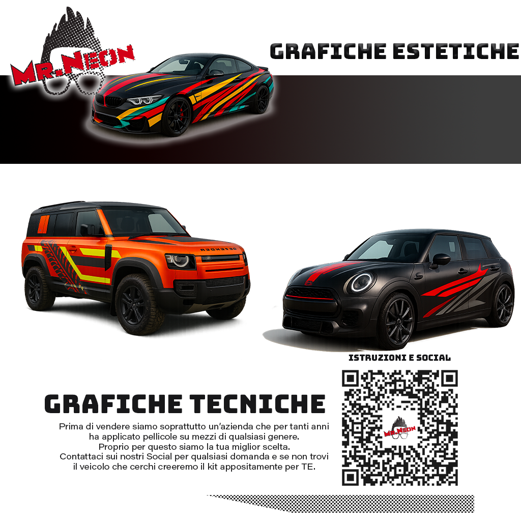 Adesivi Estetici per Fuoristrada, 4x4, Racing e Personalizzazioni Auto