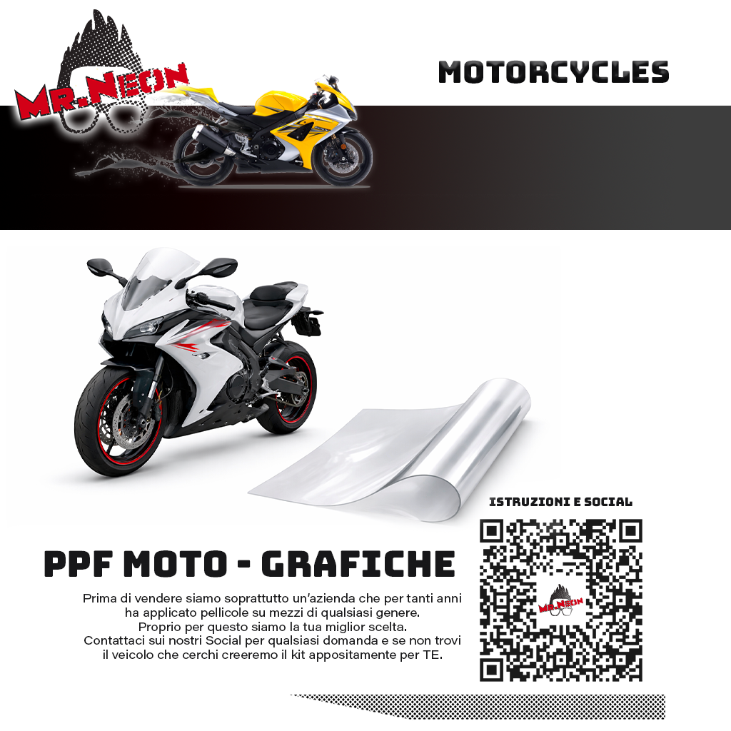 Protezione Moto – PPF, Kit Pretagliati e Grafiche Personalizzate