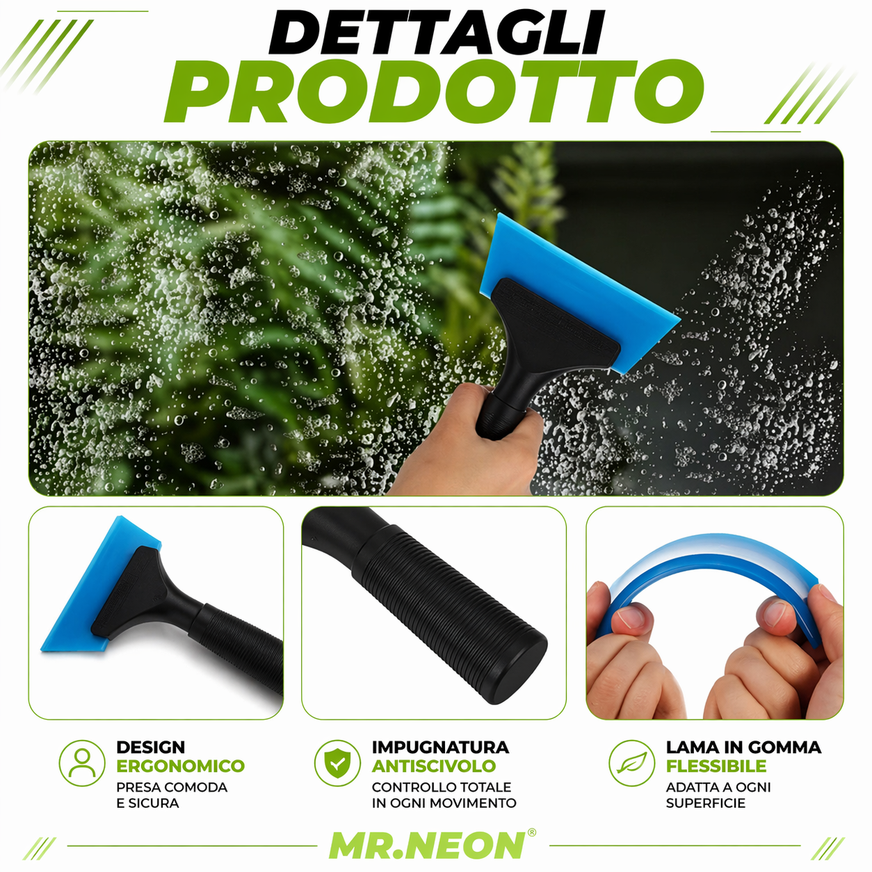 Spatola PPF Professionale con Manico – Silicone Anti Graffio per Pellicole Vetri e Wrapping