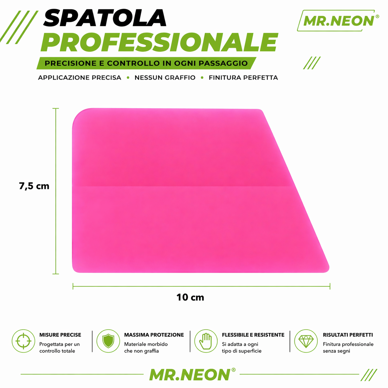 Spatola PPF Professionale Mr.Neon – Applicazione Pellicole Senza Graffi