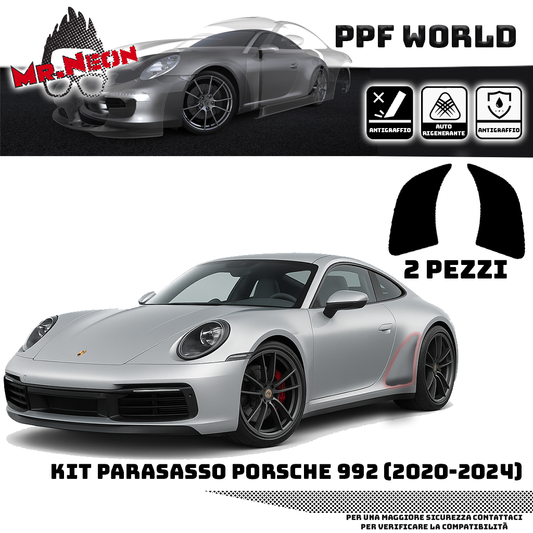 Set Parassassi PPF Anti-Sasso per Porsche 911 (992.1) – Coppia Protezioni Paraurti Posteriori