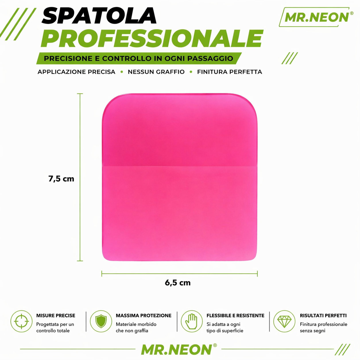Spatola PPF Professionale Mr.Neon – Applicazione Pellicole Senza Graffi