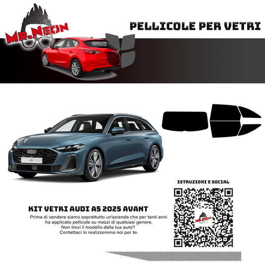 Kit pellicola oscurante posteriore pretagliato per Audi A5 2025 Avant