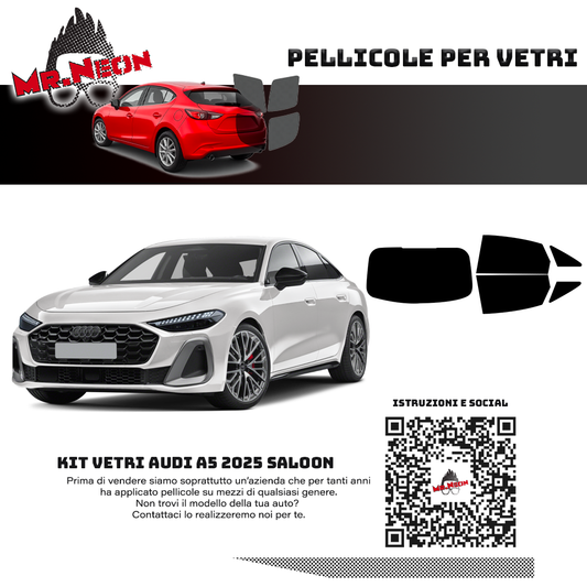 Kit pellicola oscurante posteriore pretagliato per Audi A5 2025 Saloon