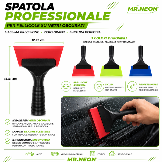 Spatola PPF Professionale con Manico – Silicone Anti Graffio per Pellicole Vetri e Wrapping