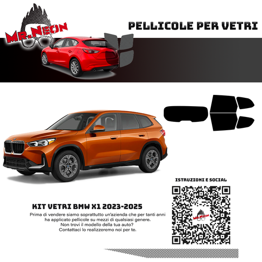 Kit pellicola oscurante posteriore pretagliato per Bmw X1 2023-2025