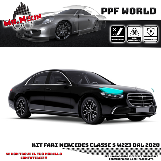 Kit Pellicola Protettiva Fari – Mercedes Classe S W223 (2020–2025)