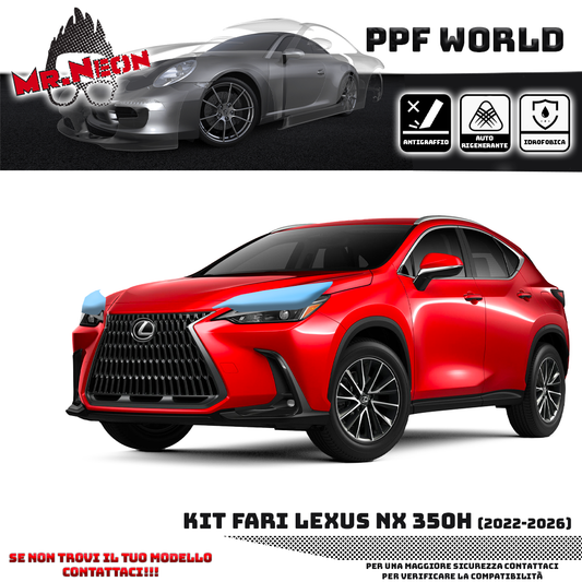 Kit Pellicola Protettiva Fari Lexus NX / NX 350h 2022-oggi – PPF Trasparente o Fotocromatico Pretagliato