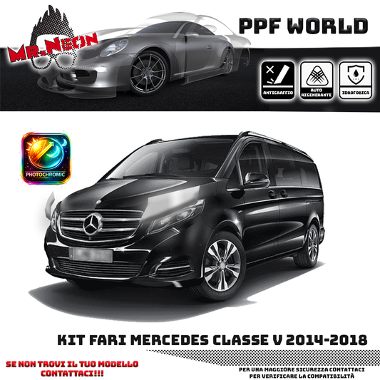 Kit PPF Fotocromatico Fari Mercedes Classe V (2014–2018) – Pellicola Protettiva Pretagliata