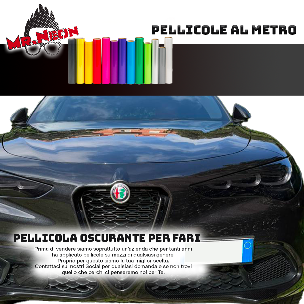 Pellicola XPEL Smoked per Fari – 38 × 120 cm – Effetto Fumé Protettivo