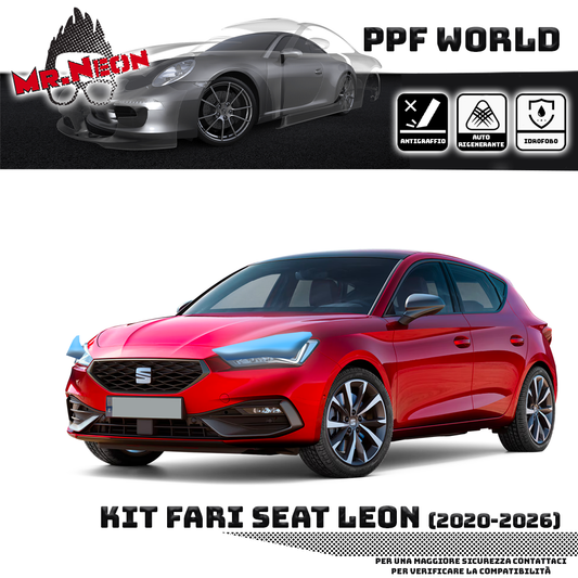 Kit Pellicola Protettiva Fari Seat Leon KL 2020-oggi – PPF Trasparente o Fotocromatico Pretagliato