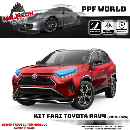 Kit PPF Fari Anteriori compatibile con Toyota RAV4 (2019–2026) – Pellicola Protettiva Pretagliata