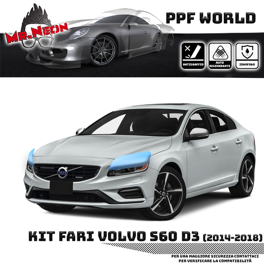 Kit PPF Fari Anteriori compatibile con Volvo S60 (2014–2018) – Pellicola Protettiva Pretagliata