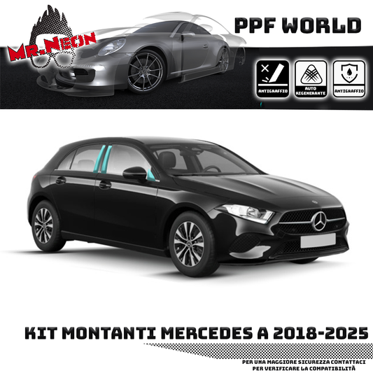 Kit Pellicola Protettiva Montanti – Mercedes A200 W177 (2018–2025)