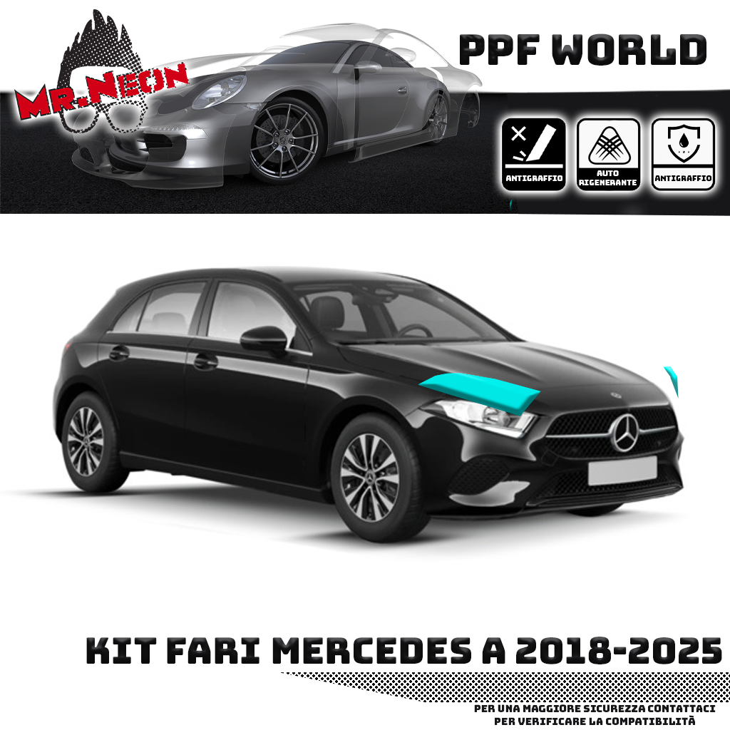 Kit Pellicola Protettiva Fari – Mercedes A200 W177 (2018–2025)