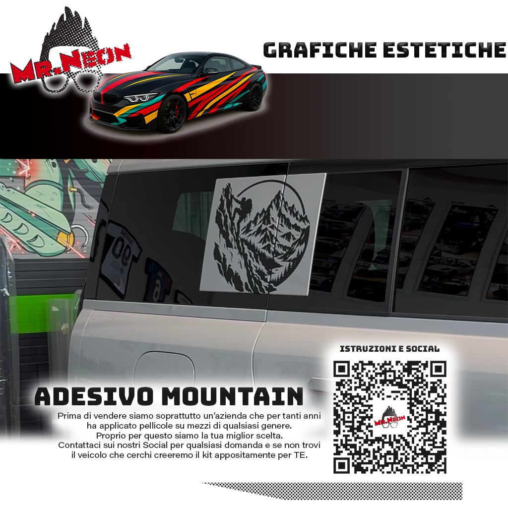 Adesivo Mountain Climbing applicato su veicolo