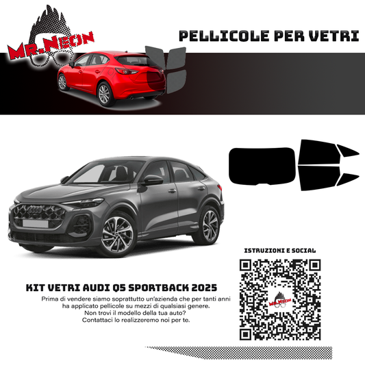 Kit pellicola oscurante posteriore pretagliato per Audi Q5 sportback 2025