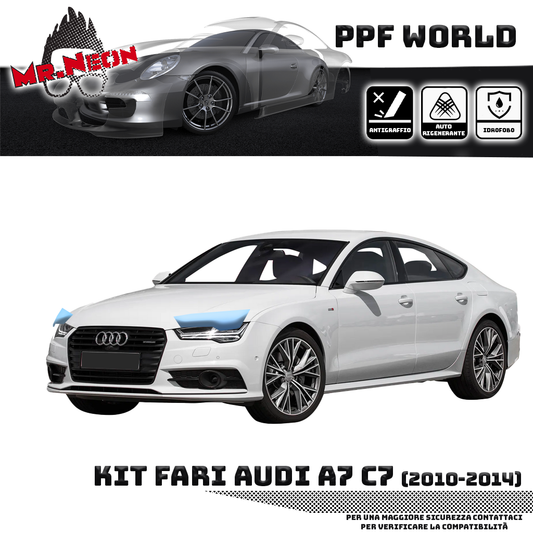 Kit Pellicola Protettiva Fari Audi A7 C7 2010-2014 – PPF Trasparente o Fotocromatico Pretagliato
