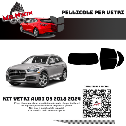 Kit pellicola oscurante posteriore pretagliato per Audi Q5 2018-2024