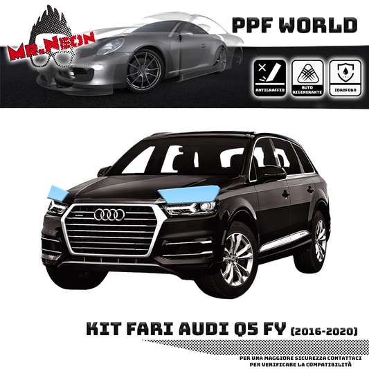 Kit Pellicola Protettiva Fari Audi Q5 FY 2017-2020 – PPF Trasparente o Fotocromatico Pretagliato