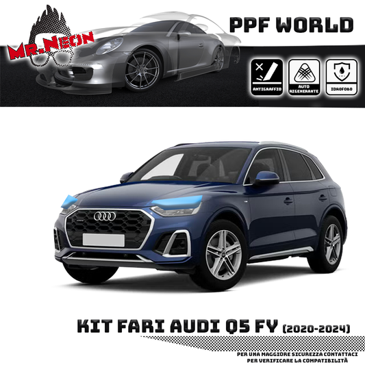 Kit Pellicola Protettiva Fari Audi Q5 FY (2020–2024) – PPF Trasparente o Fotocromatico Pretagliato