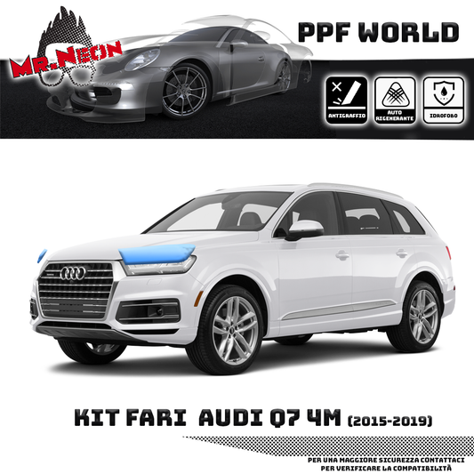 Kit Pellicola Protettiva Fari Audi Q7 4M 2015-2019 – PPF Trasparente o Fotocromatico Pretagliato