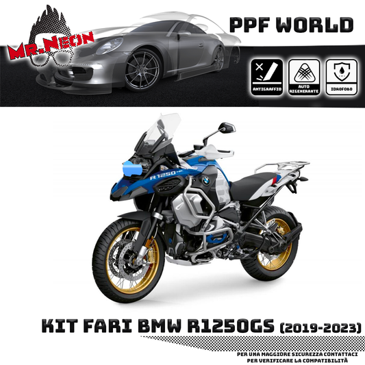 Kit Pellicola Protettiva Faro BMW R1250 GS 2019-2023 – PPF Trasparente o Fotocromatico Pretagliato