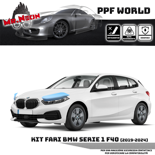 Kit Pellicola Protettiva Fari BMW Serie 1 F40 2019-2024 – PPF Trasparente o Fotocromatico Pretagliato