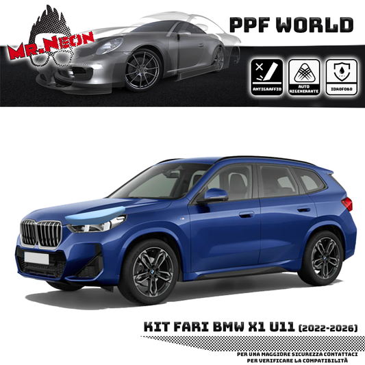 Kit Pellicola Protettiva Fari BMW X1 U11 2022-2026 – PPF Trasparente o Fotocromatico Pretagliato