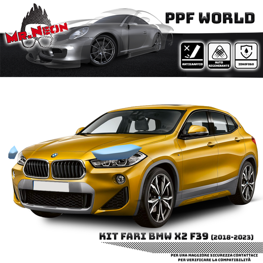 Kit Pellicola Protettiva Fari BMW X2 F39 2018-2023 – PPF Trasparente o Fotocromatico Pretagliato