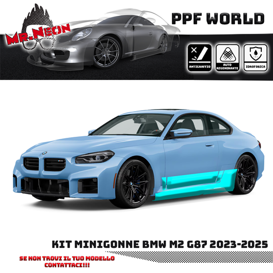 Kit PPF minigonne e parti basse per BMW M2 G87 – 2023 in poi – Pellicola trasparente