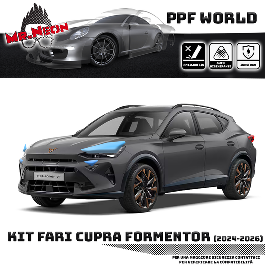 Kit Pellicola Protettiva Fari Cupra Formentor 2024-2026 – PPF Trasparente o Fotocromatico Pretagliato