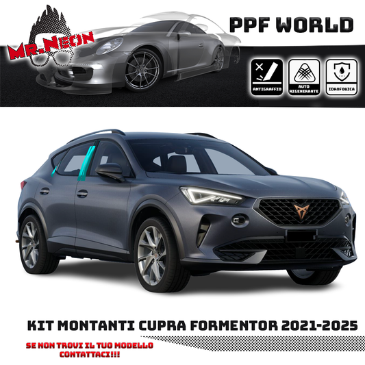 Kit PPF montanti laterali per Cupra Formentor – 2021–2024 – Pellicola protettiva trasparente