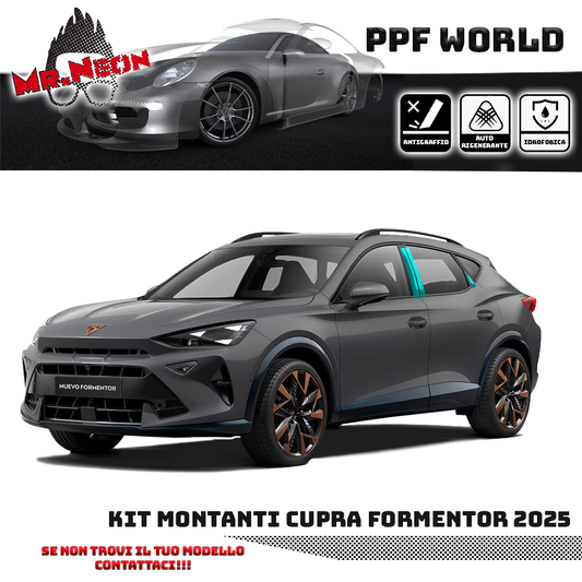 Kit PPF montanti laterali per Cupra Formentor – 2025 – Pellicola protettiva trasparente