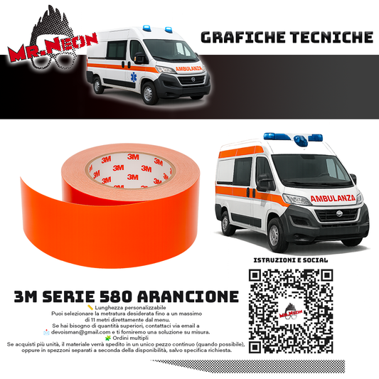 Pellicola adesiva riflettente scotchlite 3M™ serie 580 altezza 20cm